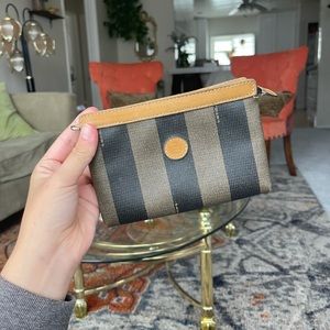 Vintage Striped Leather Fendi Wallet